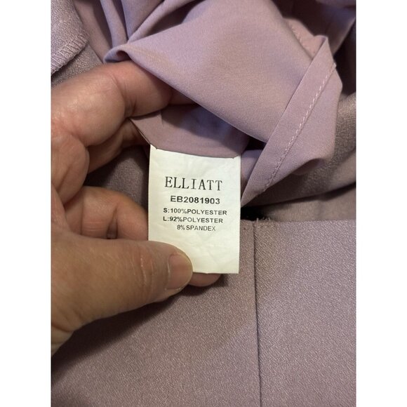 ELLIAT Reception Ruffle Midi Dress Lilac Pink Structured Formal Party S/M READ - Picture 7 of 12